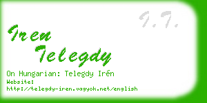 iren telegdy business card